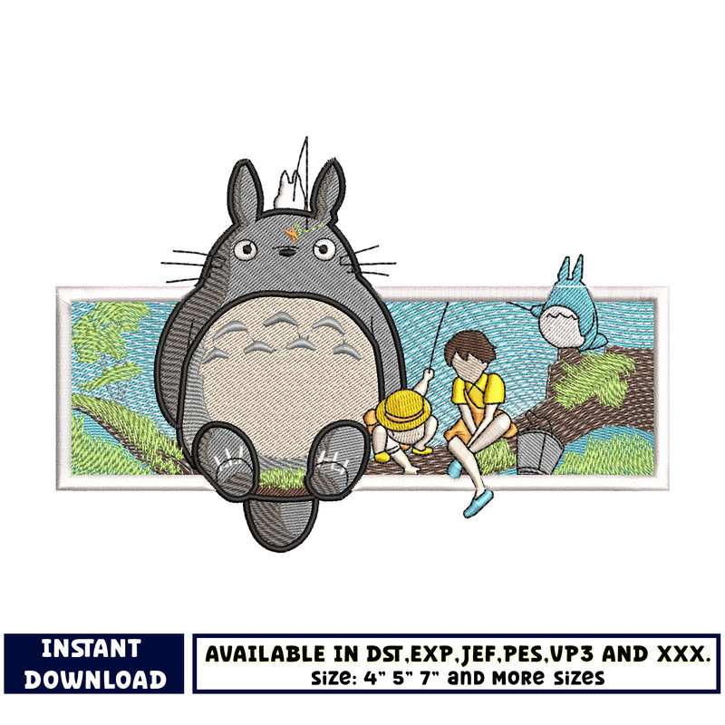 My Neighbor Totoro embroidery design