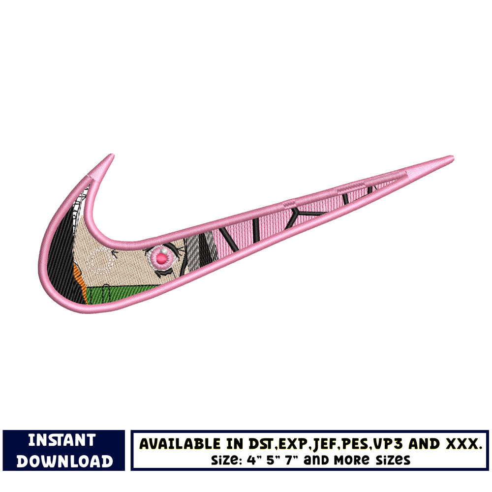 Nezuko eyes Nike embroidery design