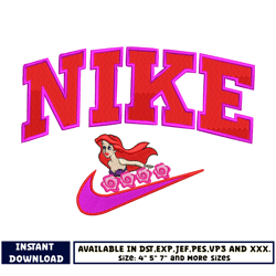 nike ariel princess embroidery design