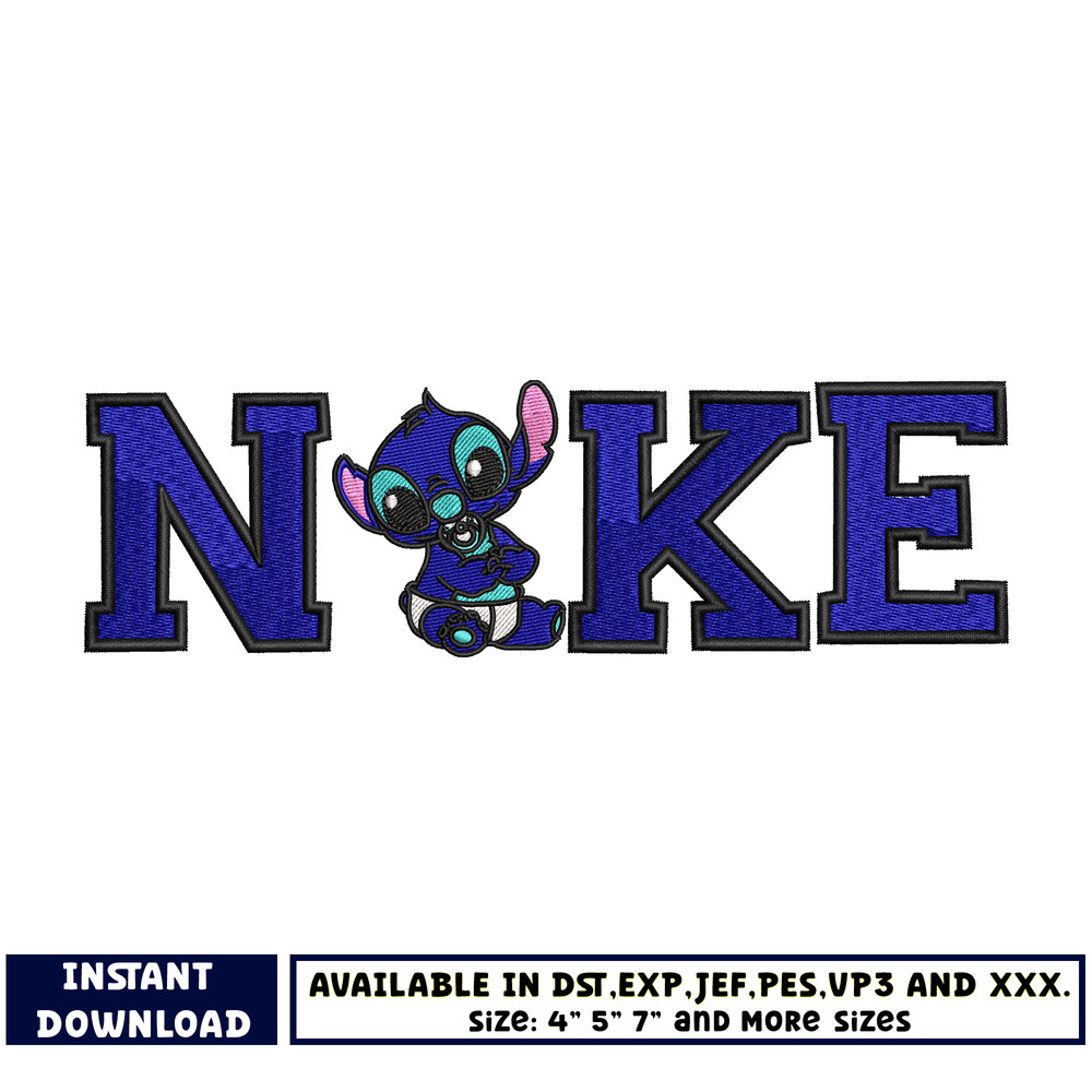 Nike baby stitch embroidery design