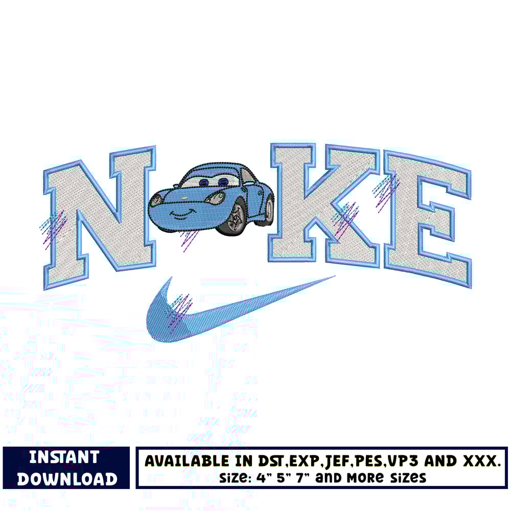 Nike Dinoco Car embroidery design