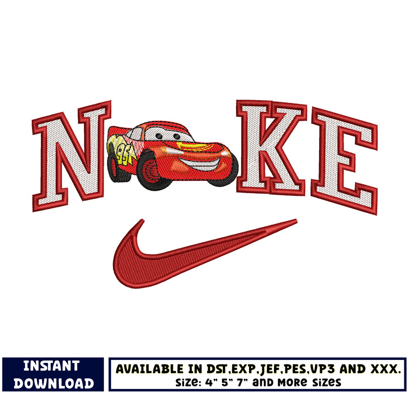 Nike McQueen 95 embroidery design