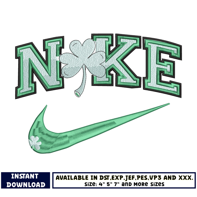 Nike Shamrock embroidery design