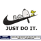 Nike Snoopy just do it embroidery design