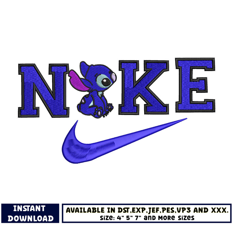 Nike x baby stitch embroidery design