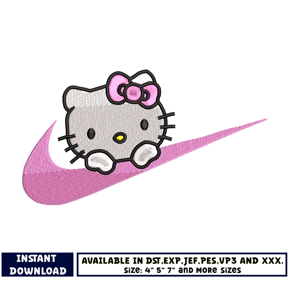 Nike x hello kitty embroidery design