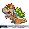Paper Bowser embroidery design