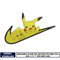 Pikachu logo nike embroidery design
