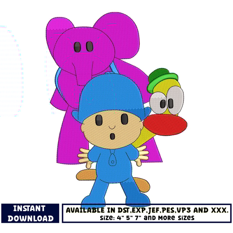 Pocoyo embroidery design