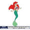 Princess ariel embroidery design
