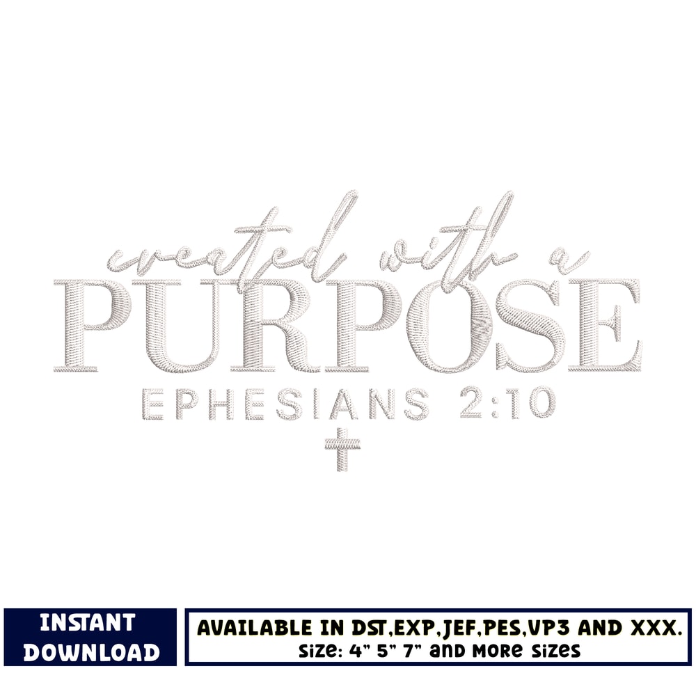 Purpose embroidery design