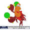 Sebastian the Crab embroidery design