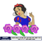 Snow white flower embroidery design