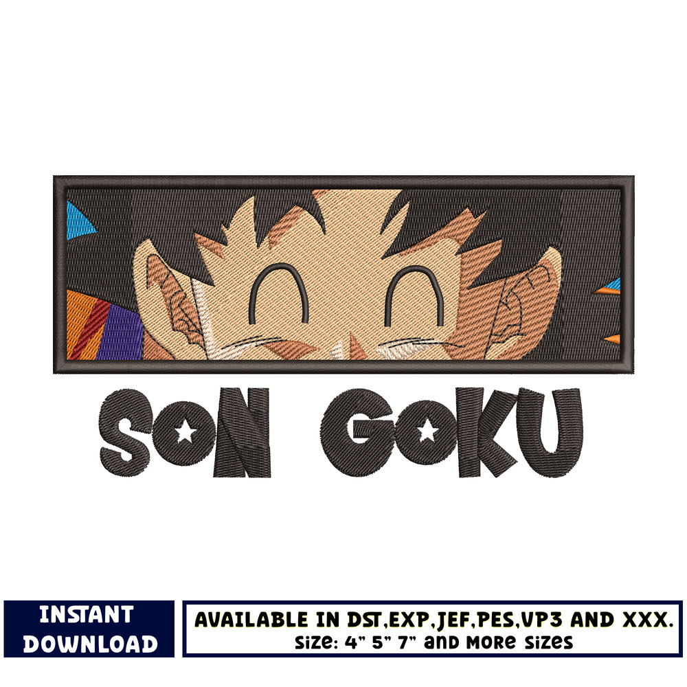 Son Goku embroidery design