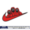 Squid game logo nike skateboard embroidery design