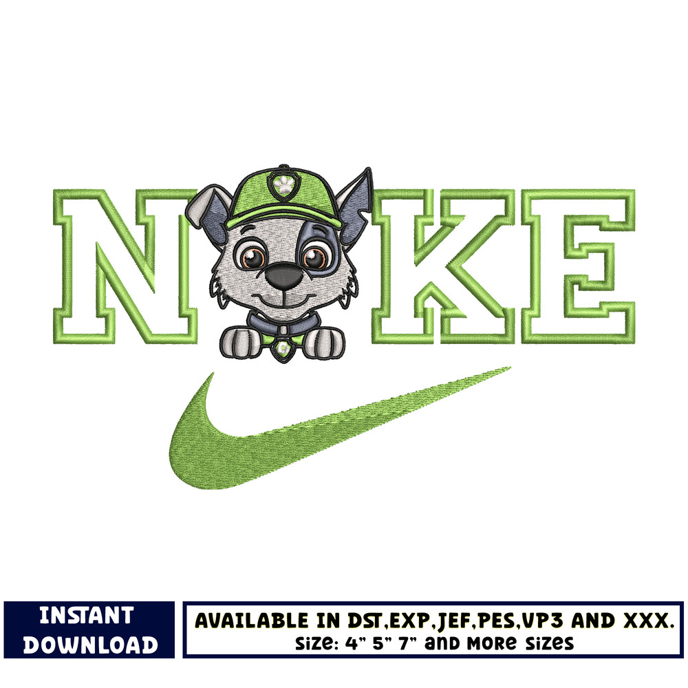 Swoosh Rocky embroidery design