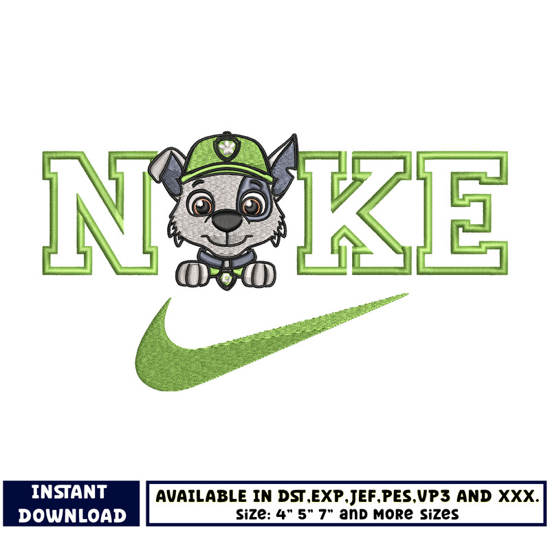 Swoosh Rocky embroidery design