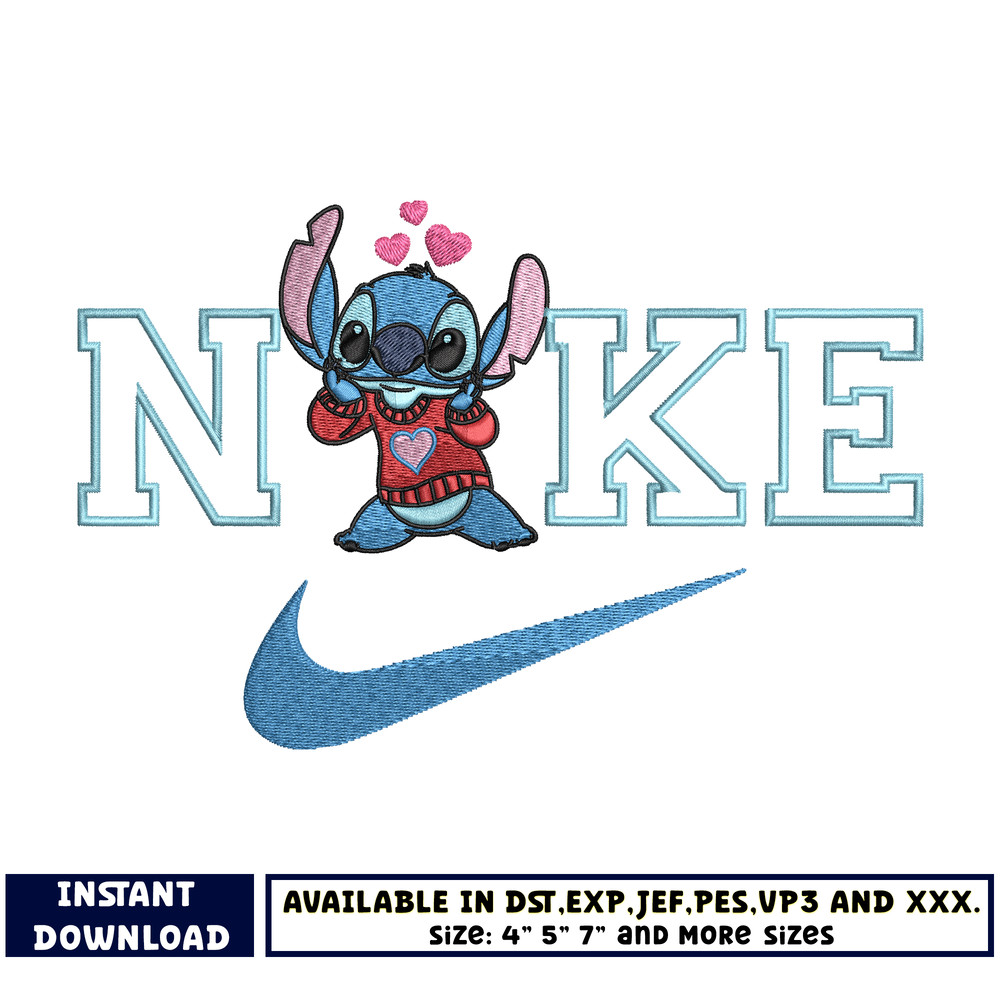 Swoosh stitch love embroidery design (2)