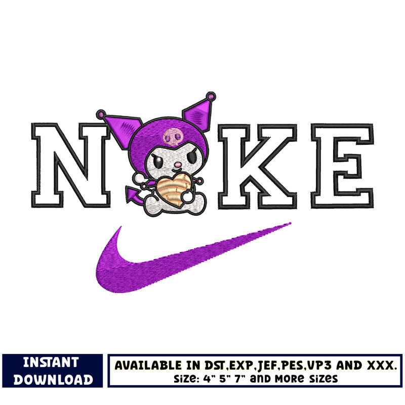 Swoosh x Kuromi embroidery design (2)