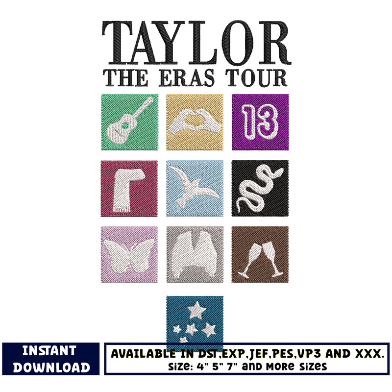 Taylor the eras tour embroidery (2)