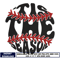 Tis the season baseball embroidery design