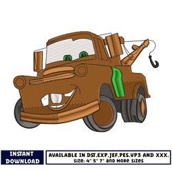 tow mater car embroidery design