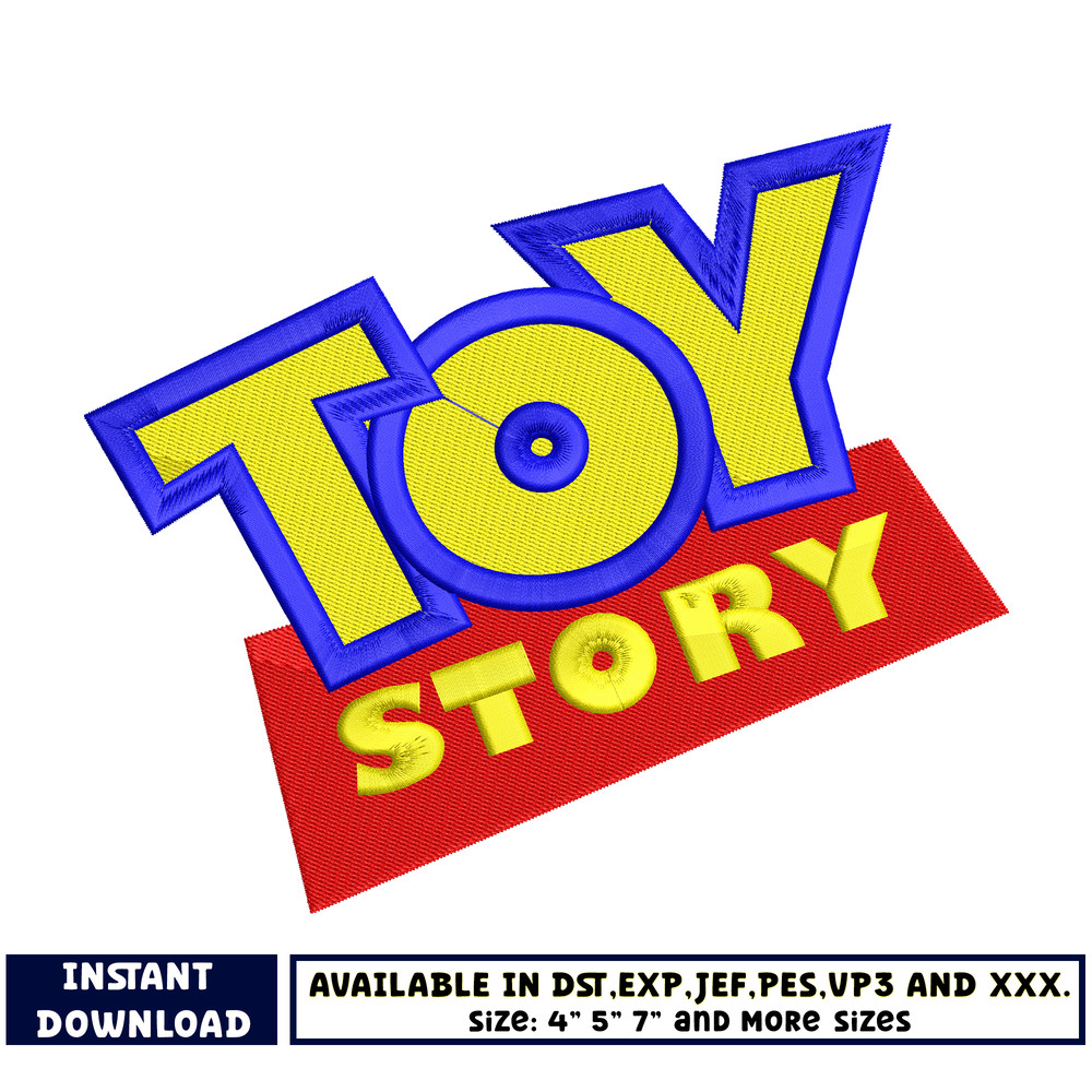 Toy story logo embroidery design