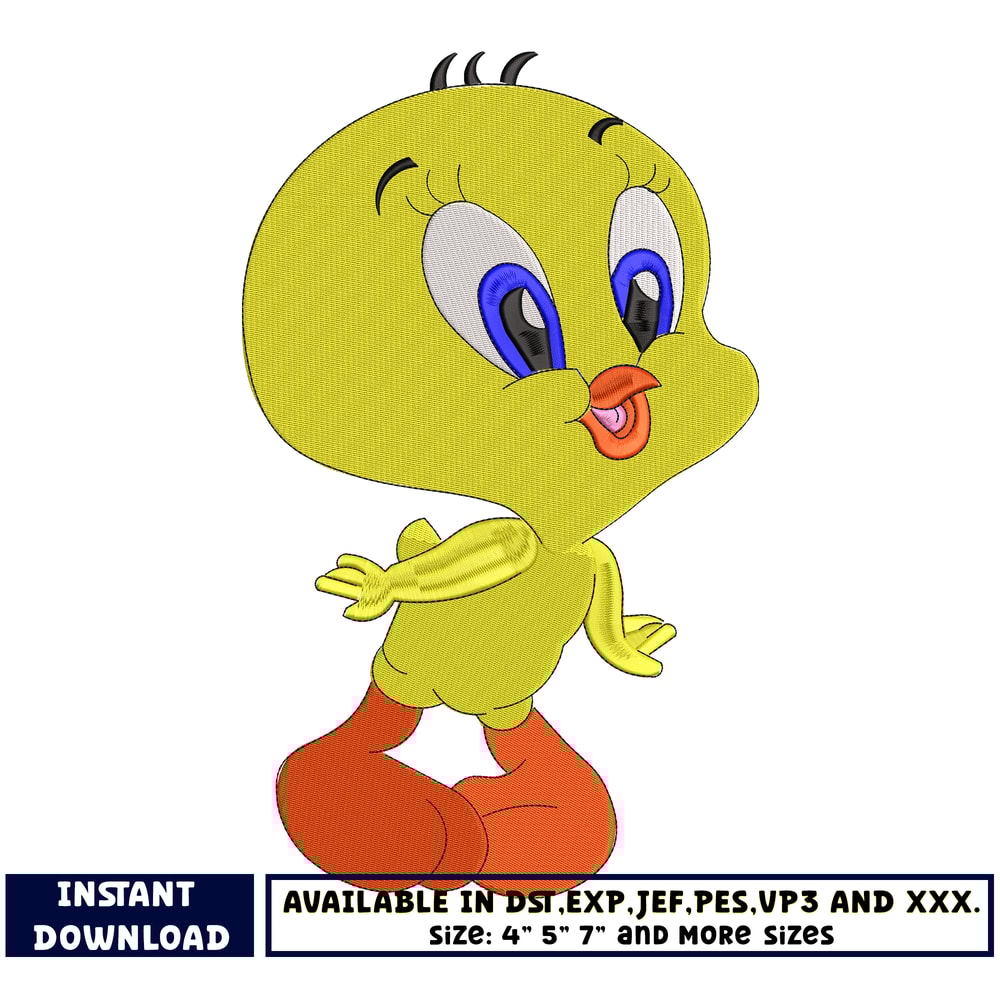 Tweety embroidery design
