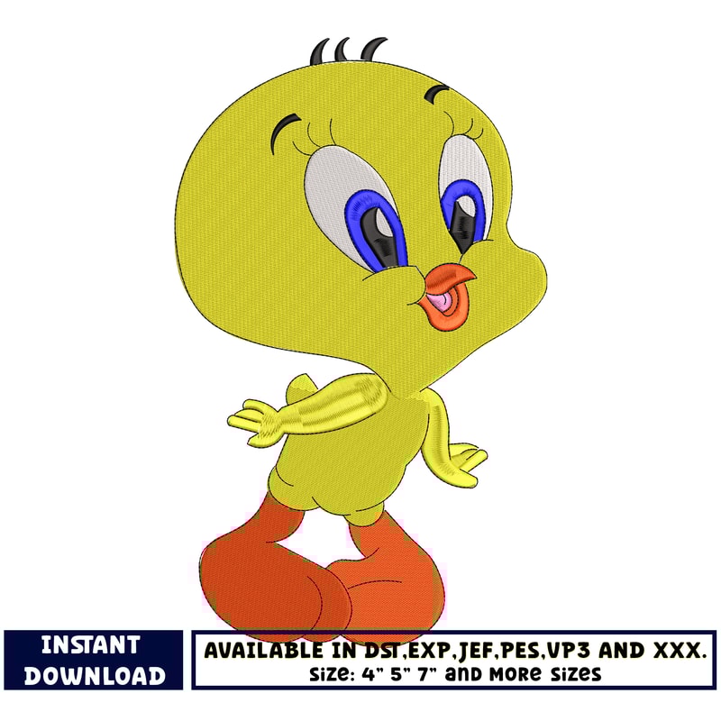 Tweety embroidery design