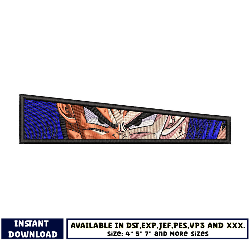 Vegeta eyes embroidery design