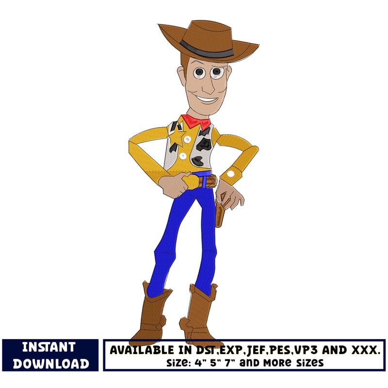 Woody embroidery design