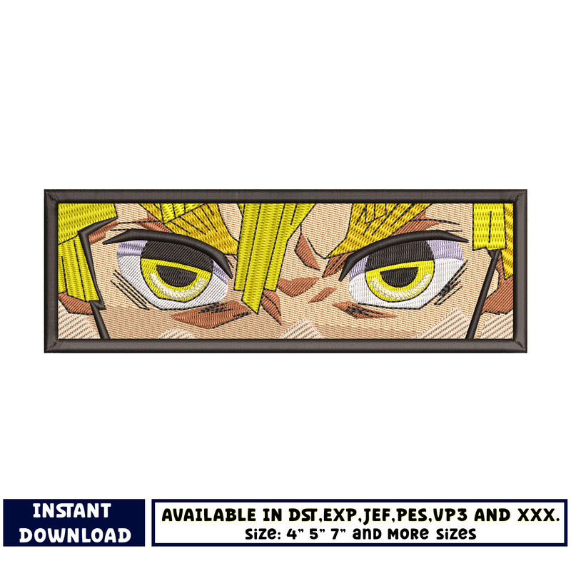 Zenitsu eyes embroidery design