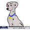 Disney dog Perdita embroidery design