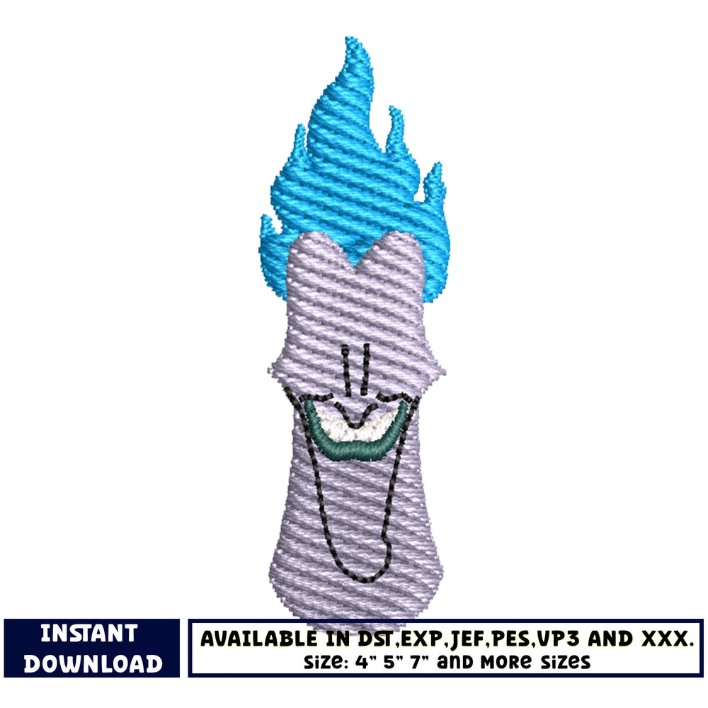 Disney hades head embroidery design