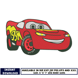 disney mcqueen car embroidery design
