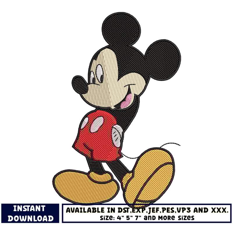 Disney x mickey mouse embroidery design
