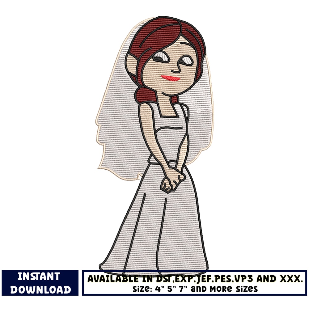 Ellie Fredricksen up embroidery design