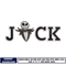 horror jack name embroidery design
