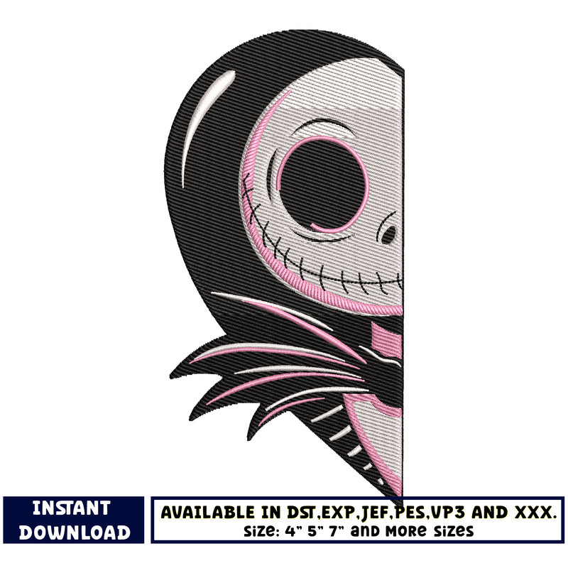 jack horror embroidery design