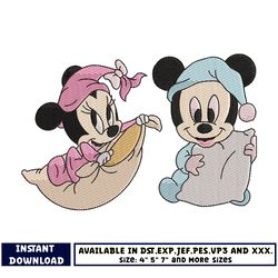 mickey minnie baby embroidery design (2)