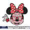 Minnie head half love embroidery