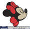 minnie mouse kiss embroidery
