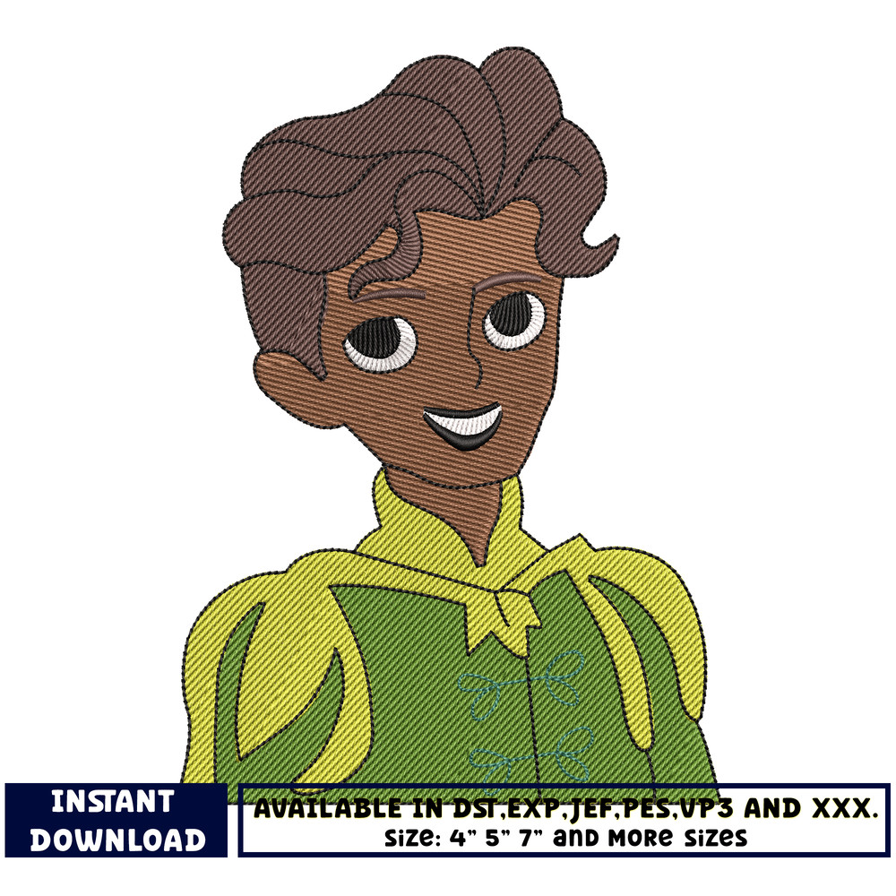 Prince tiana embroidery
