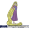 Rapunzel princess embroidery