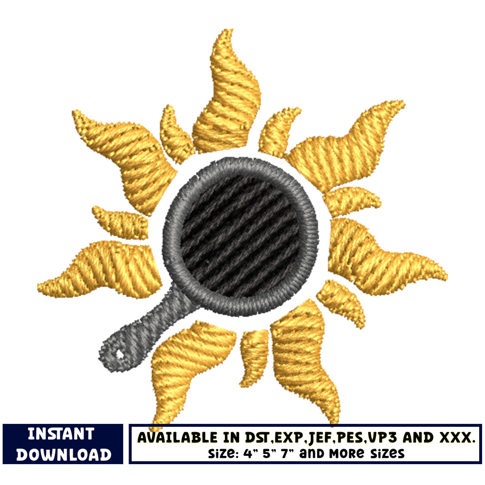 Rapunzel sun embroidery