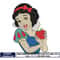 Snow white princess embroidery design