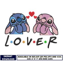 stitch angel lover embroidery design
