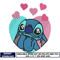 Stitch valentine embroidery design