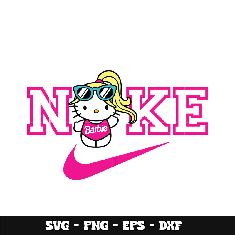 Hello Kitty barbie nike Svg