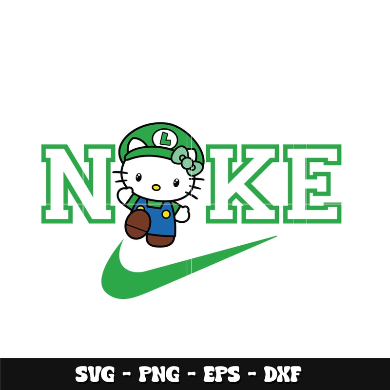 Hello Kitty mario green Svg